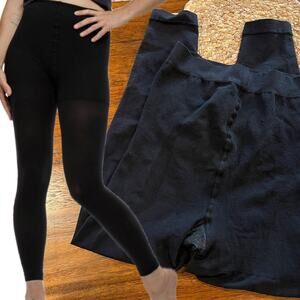 VIM & VIGR 15-20 mmHg Compression NEW Footless Tights Nylon Black Opaque Size 2